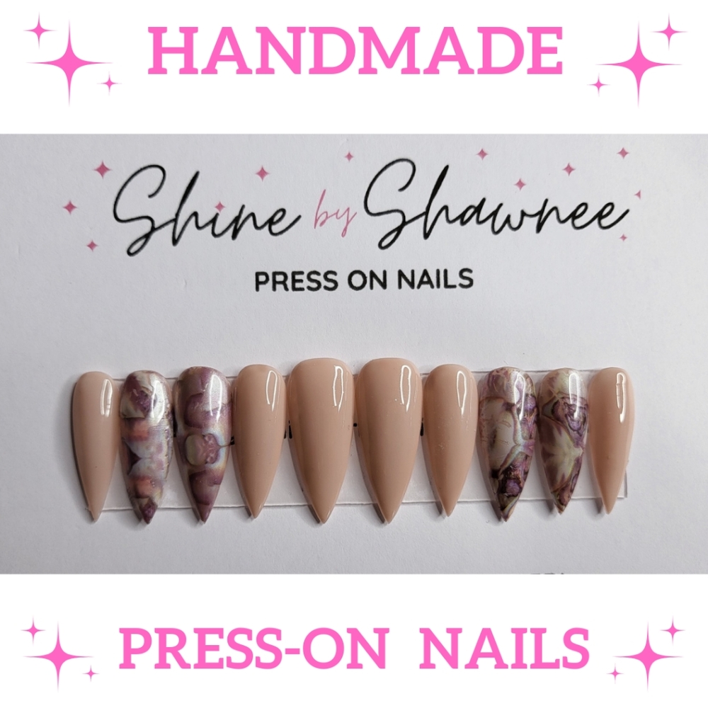 Handmade Luxury Press-On Nails | Sturdy & Reusable | CREAM DREAM